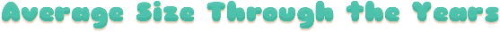 Average Size Through the Years